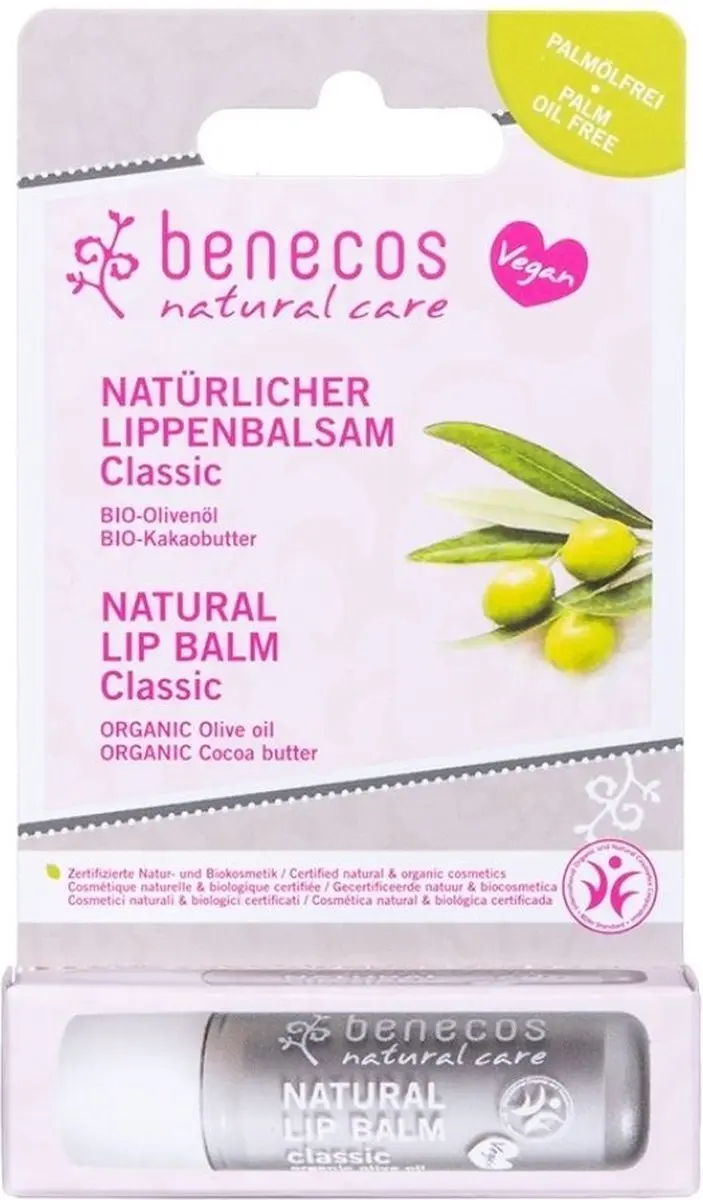Benecos Lipbalm Natural Classic 4.8ml - Grijs