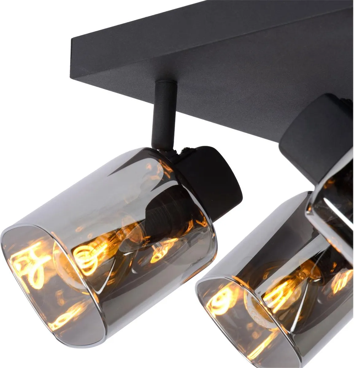 Lucide Alion Plafondspot 4xE14 - Zwart