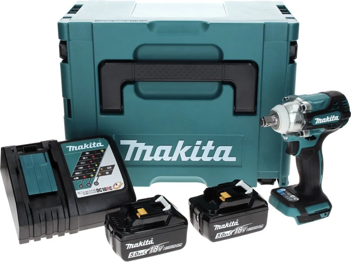 Makita DTW300RTJ Slagmoersleutel 18V - 330Nm - 2x 5.0Ah