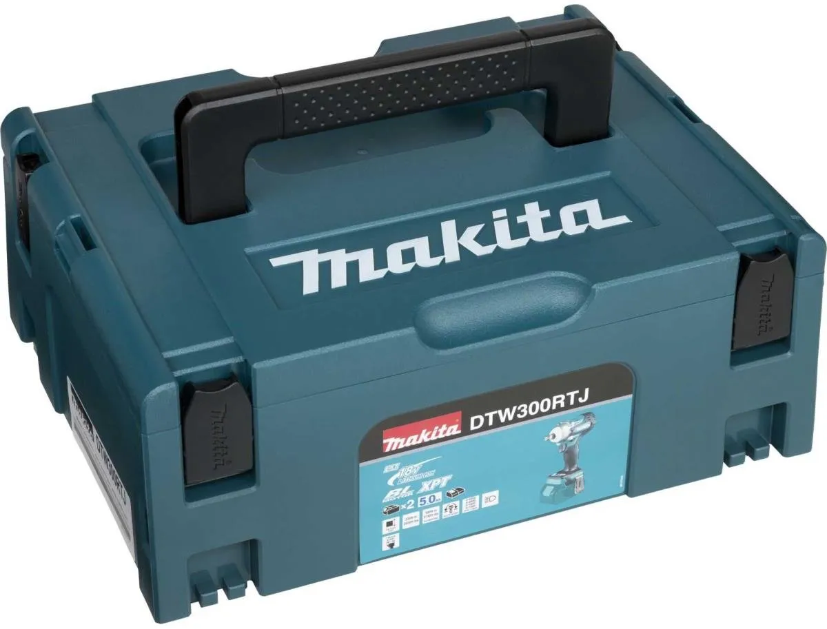Makita DTW300RTJ Slagmoersleutel 18V - 330Nm - 2x 5.0Ah
