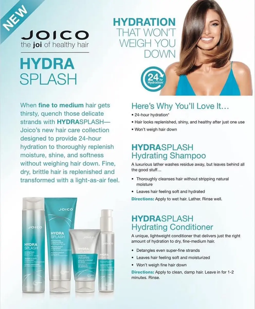 Joico Hydra Splash 4 Stuks - Shampoo Conditioner Masque Leave-in 800ml