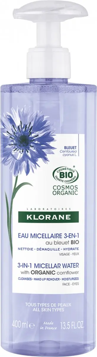 Klorane 3in1 Organic Cornflower Micellair Water 400ml