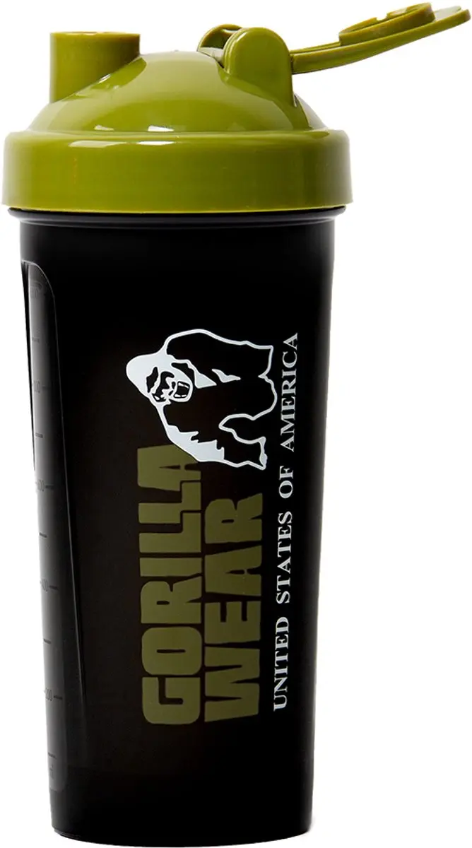 Gorilla Wear Shaker XXL 1000ml - Zwart/Legergroen