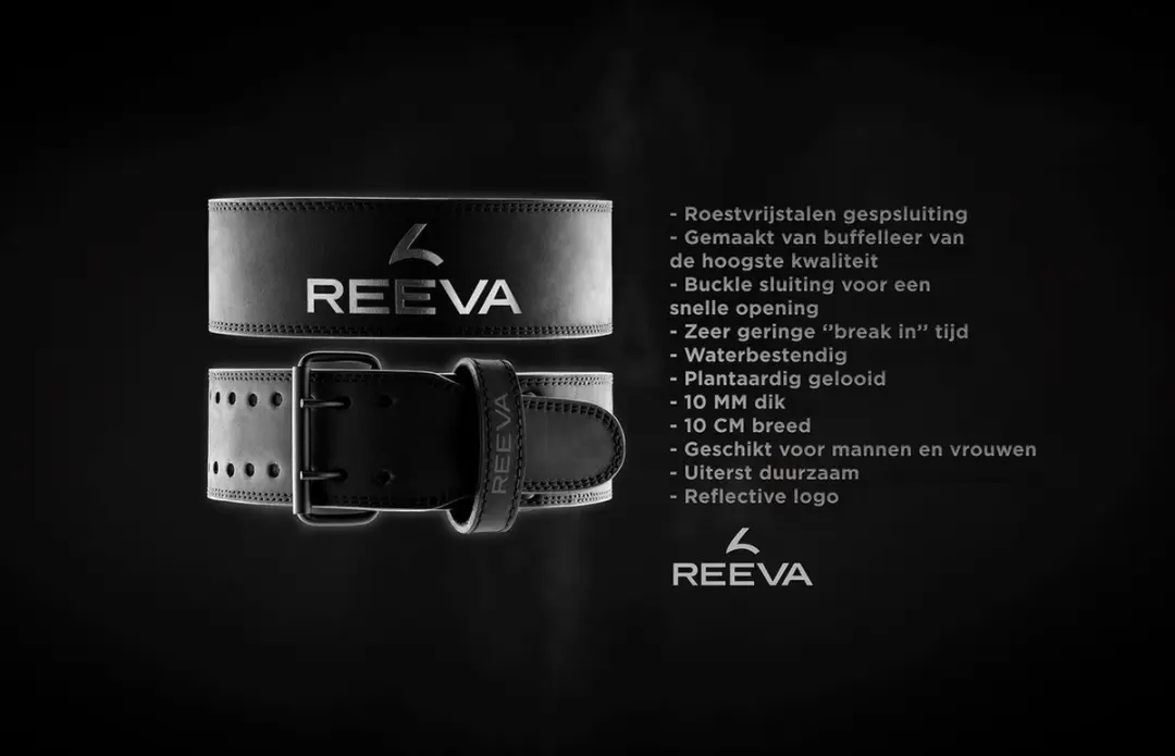 Reeva Lifting Belt XS - Dubbele gespsluiting - Zwart