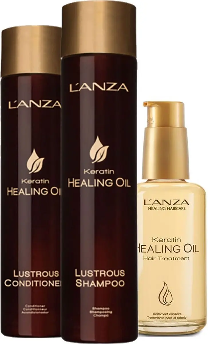 L'Anza Keratin Healing Oil Holiday Set - 3 Stuks