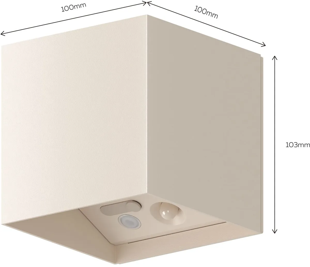Calex Volterra Oplaadbare Wandlamp - Zand - 2 Stuks
