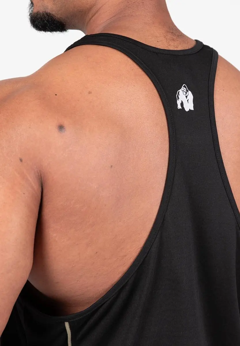 Gorilla Wear Casper Stringer Tanktop - Zwart/Groen XL - afbeelding 6 van 6