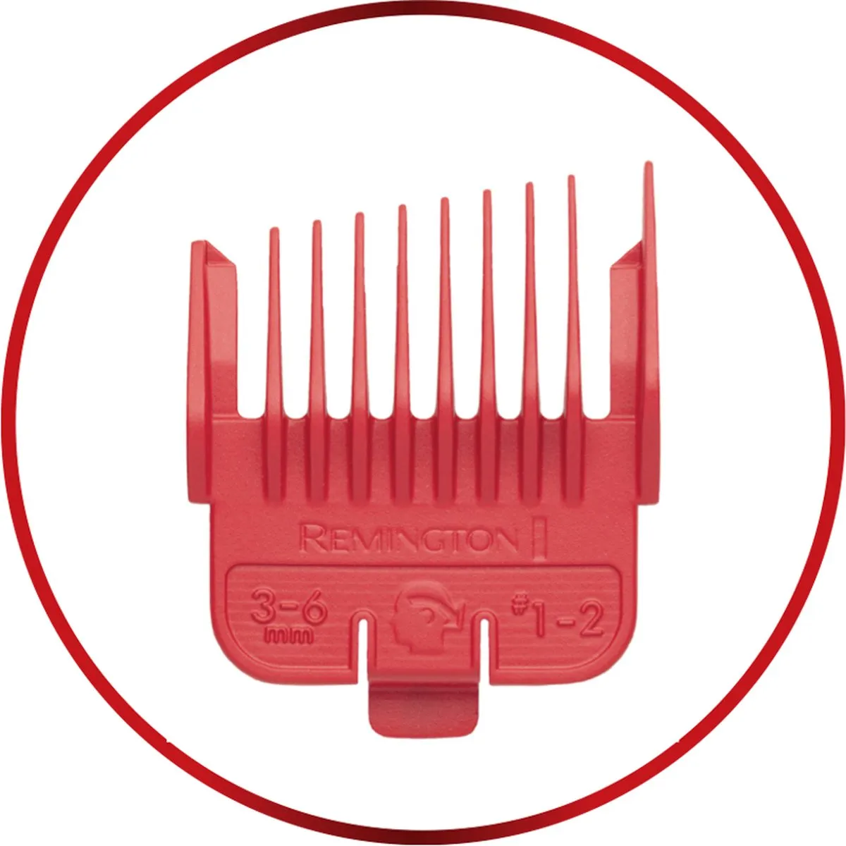 Remington Easy Fade HC500 Tondeuse - 20 Kammen - Zwart/Wit/Rood - afbeelding 6 van 6