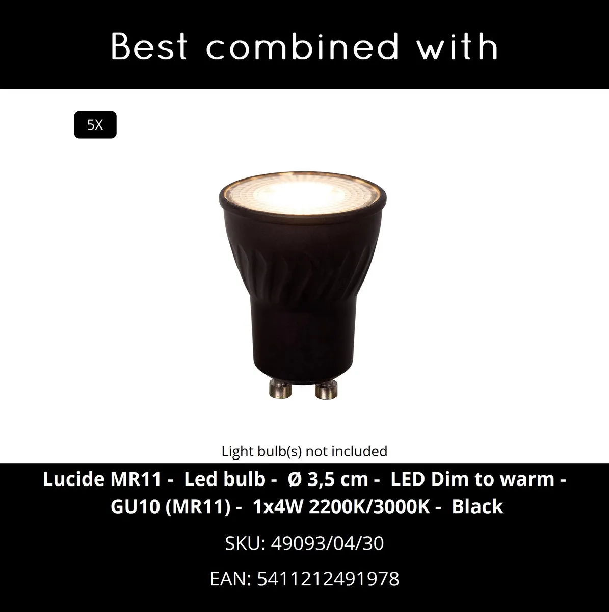 Lucide Aurélie Hanglamp 5xGU10 25W - Goud