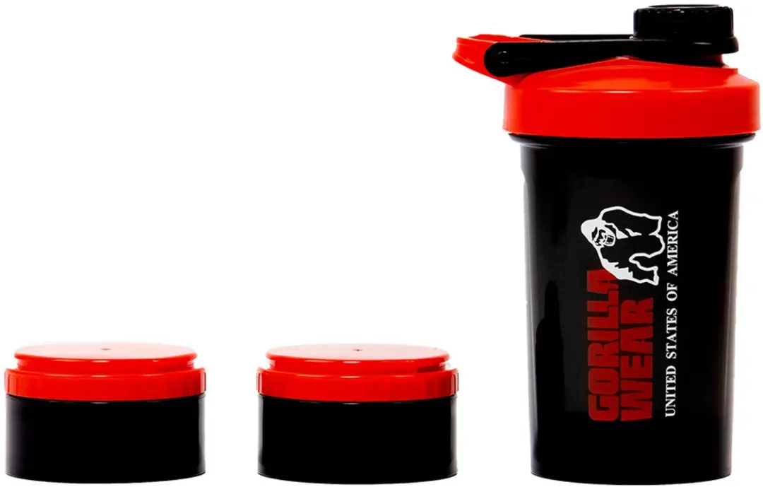 Gorilla Wear Shaker 2 GO 760ml - Zwart/Rood
