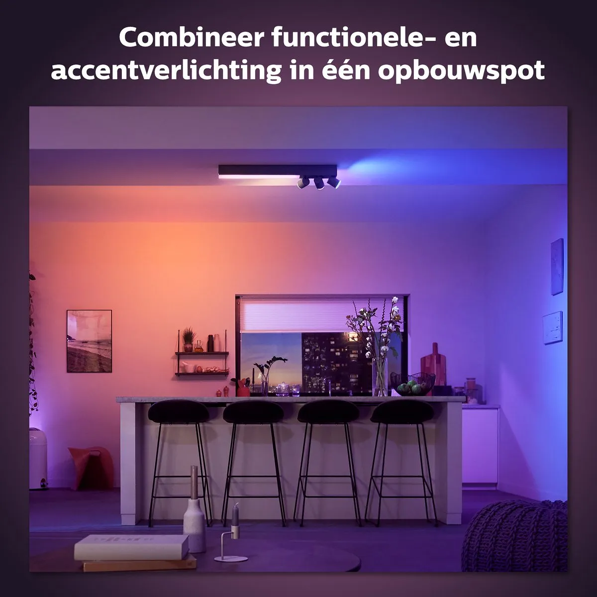 Philips Hue Centris Opbouwspot 3-spots - Zwart