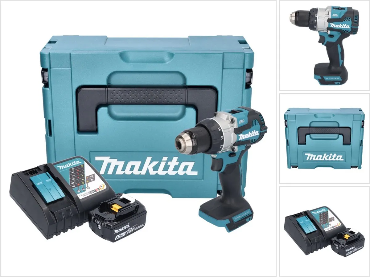 Makita DDF489RF1J Accuboormachine 18V 73Nm Borstelloos