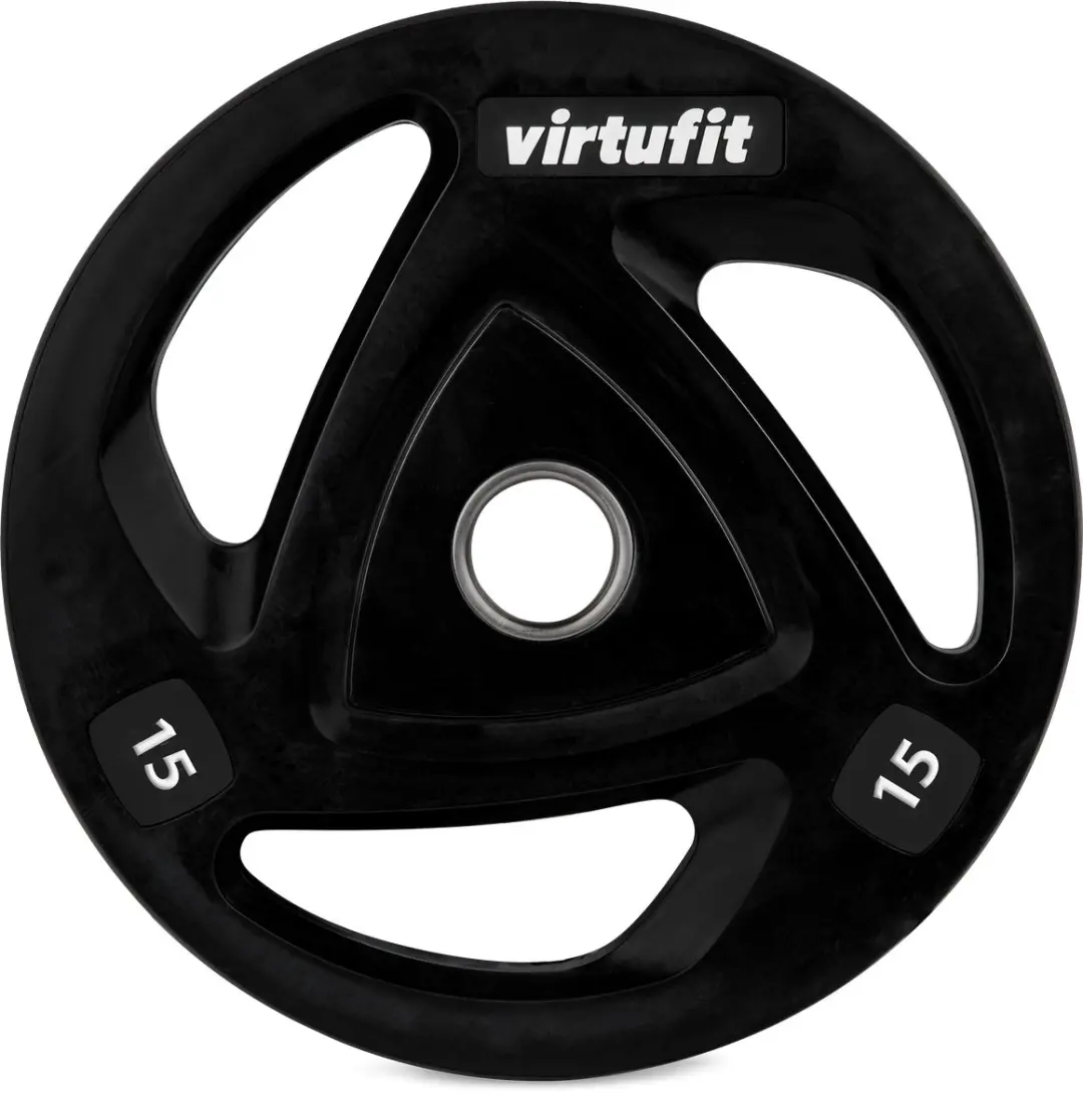 Virtufit Olympische Rubberen Halterschijf 15kg - Ø50mm - Zwart