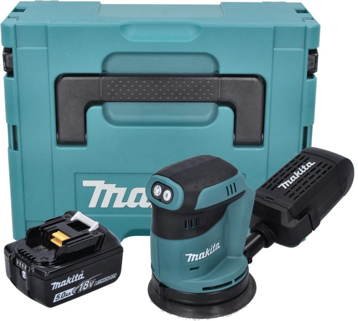 Makita DBO180 Excentrische Schuurmachine 18V 125mm - 6,0Ah + Stof - afbeelding 4 van 5
