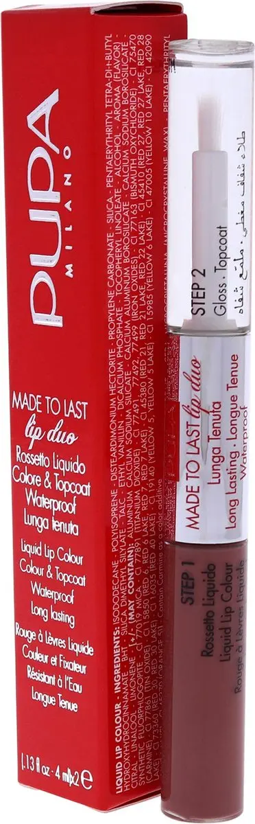 Pupa Milano Made To Last Waterproof Lip Duo 4ml - Natural Brown