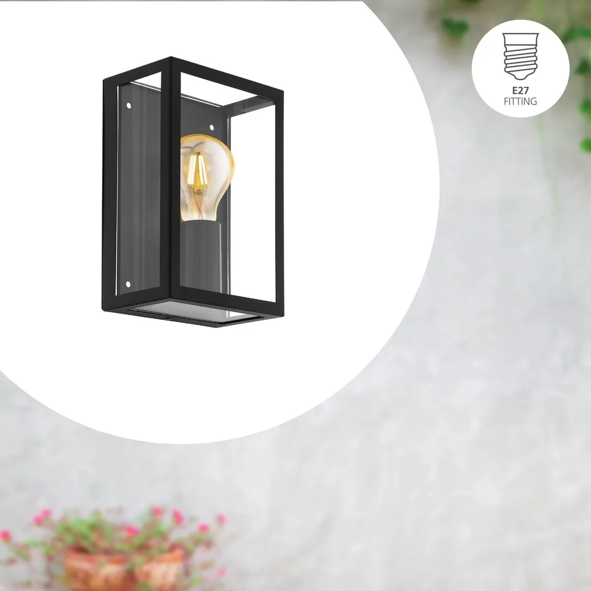 Eglo Alamonte 1 Wandlamp Buiten - 2 Lichtpunten - Zwart