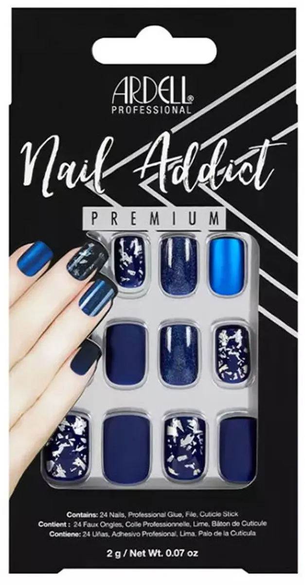Ardell Nail Addict Premium Set Matte Blue - 1 Stuks