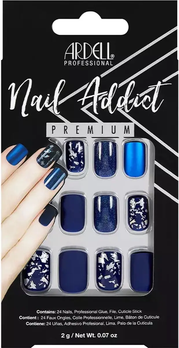 Ardell Nail Addict Premium Set Matte Blue - 1 Stuks