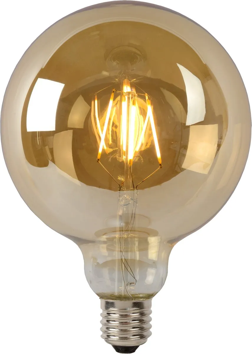 Lucide G125 LED Filamentlamp 8W E27 - Ø12,5cm - Amber