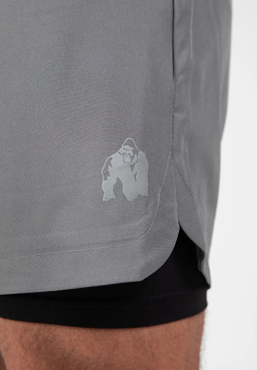 Gorilla Wear Cortez 2-in-1 Shorts 3XL - Antraciet - afbeelding 6 van 6