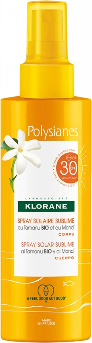 Klorane Polysianes Monoï Y Tamanu Body Sun Spray SPF30 200ml