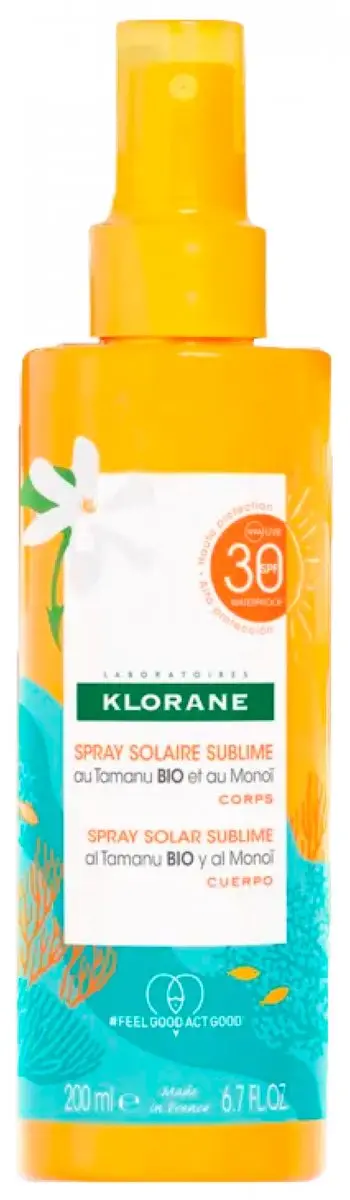 Klorane Polysianes Monoï Y Tamanu Body Sun Spray SPF30 200ml