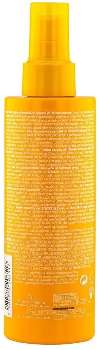 Klorane Polysianes Monoï Y Tamanu Body Sun Spray SPF30 200ml