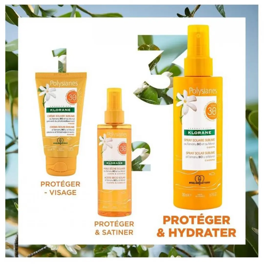 Klorane Polysianes Monoï Y Tamanu Body Sun Spray SPF30 200ml