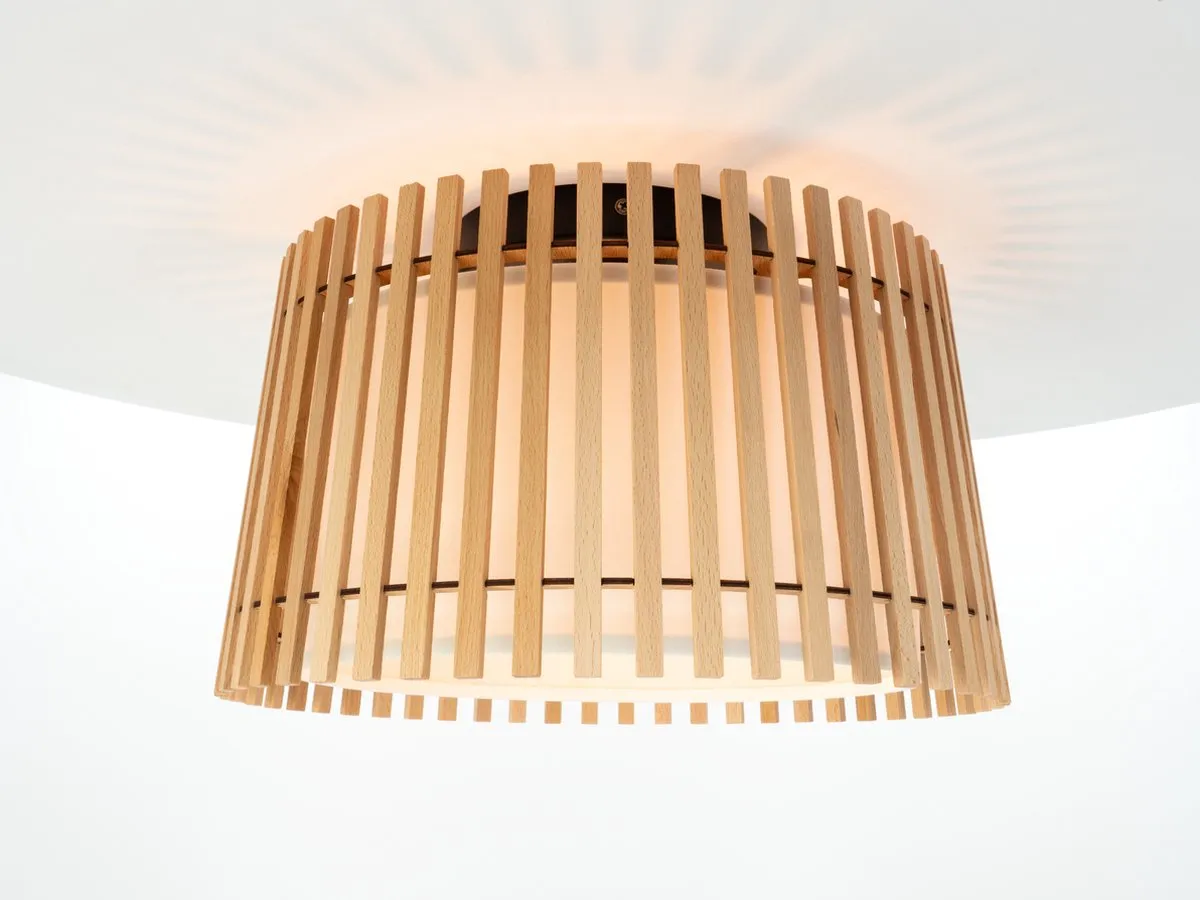 Eglo Fattoria Plafondlamp Ø38cm - Zwart/Bruin/Wit
