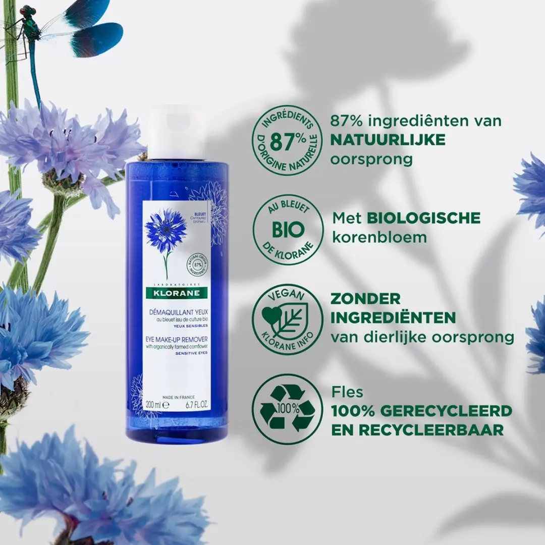 Klorane Oogmake-up Remover met Korenbloem 200ml