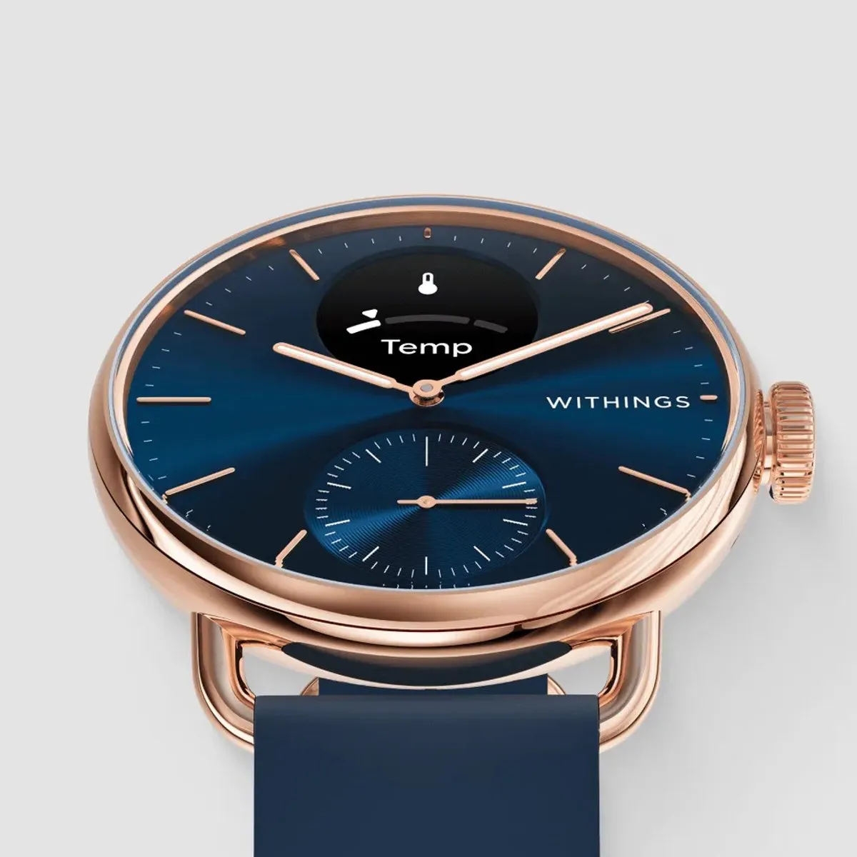 Withings ScanWatch 2 - 38mm - Hybride Smartwatch - Roségoud Blauw