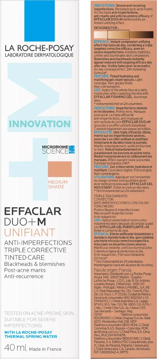 La Roche-Posay Effaclar DUO+M Unifiant Dagcrème 40ml - Lichte Tint