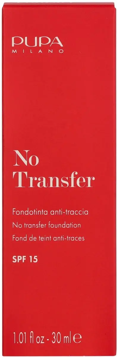 Pupa No Transfer Foundation SPF15 100 Porcelain 30ml