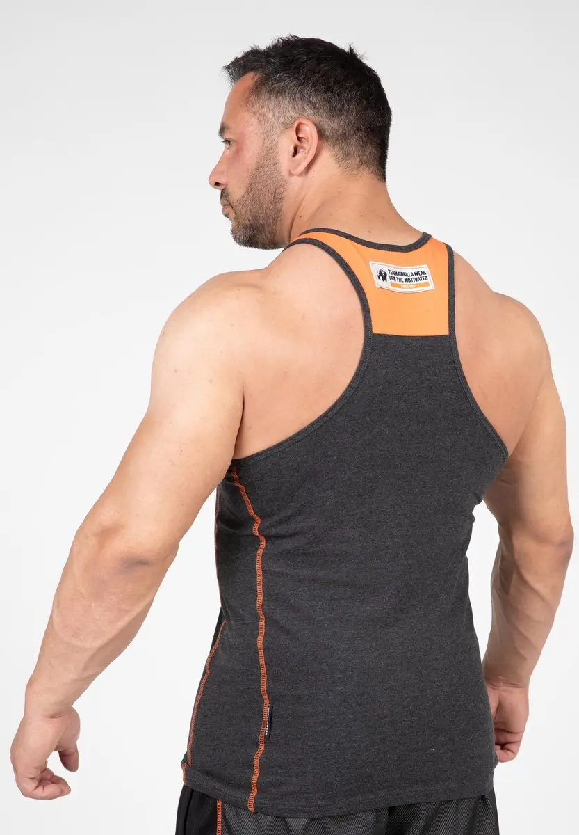 Gorilla Wear Wallace Tanktop - Grijs/Oranje M