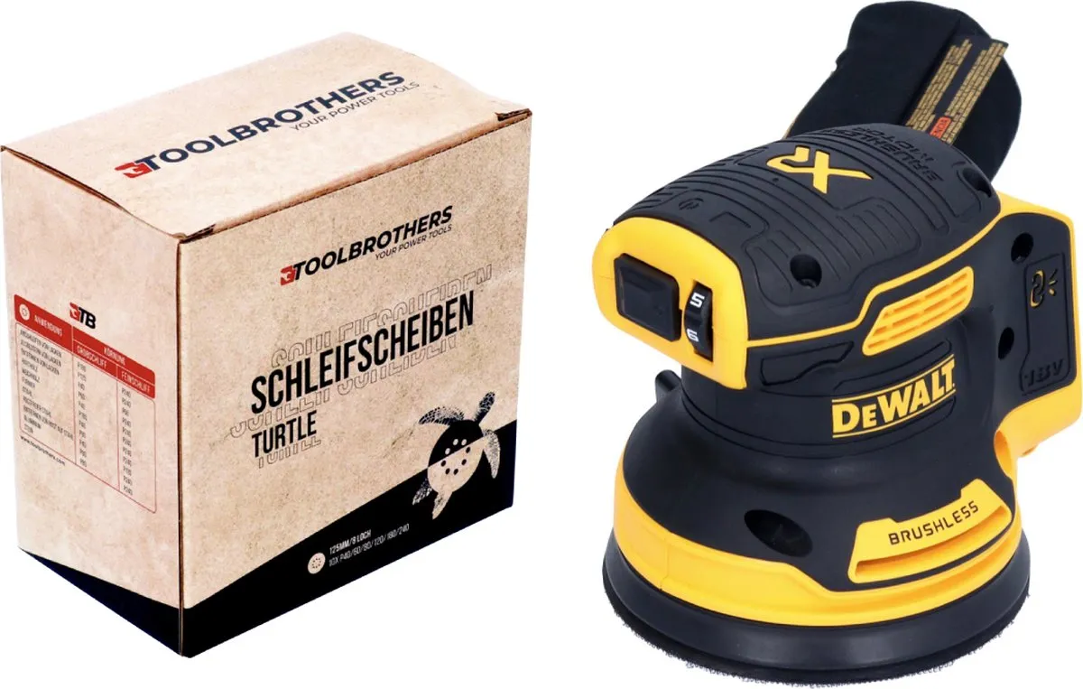 DeWalt DCW210N Excenterschuurmachine 125mm - borstelloos