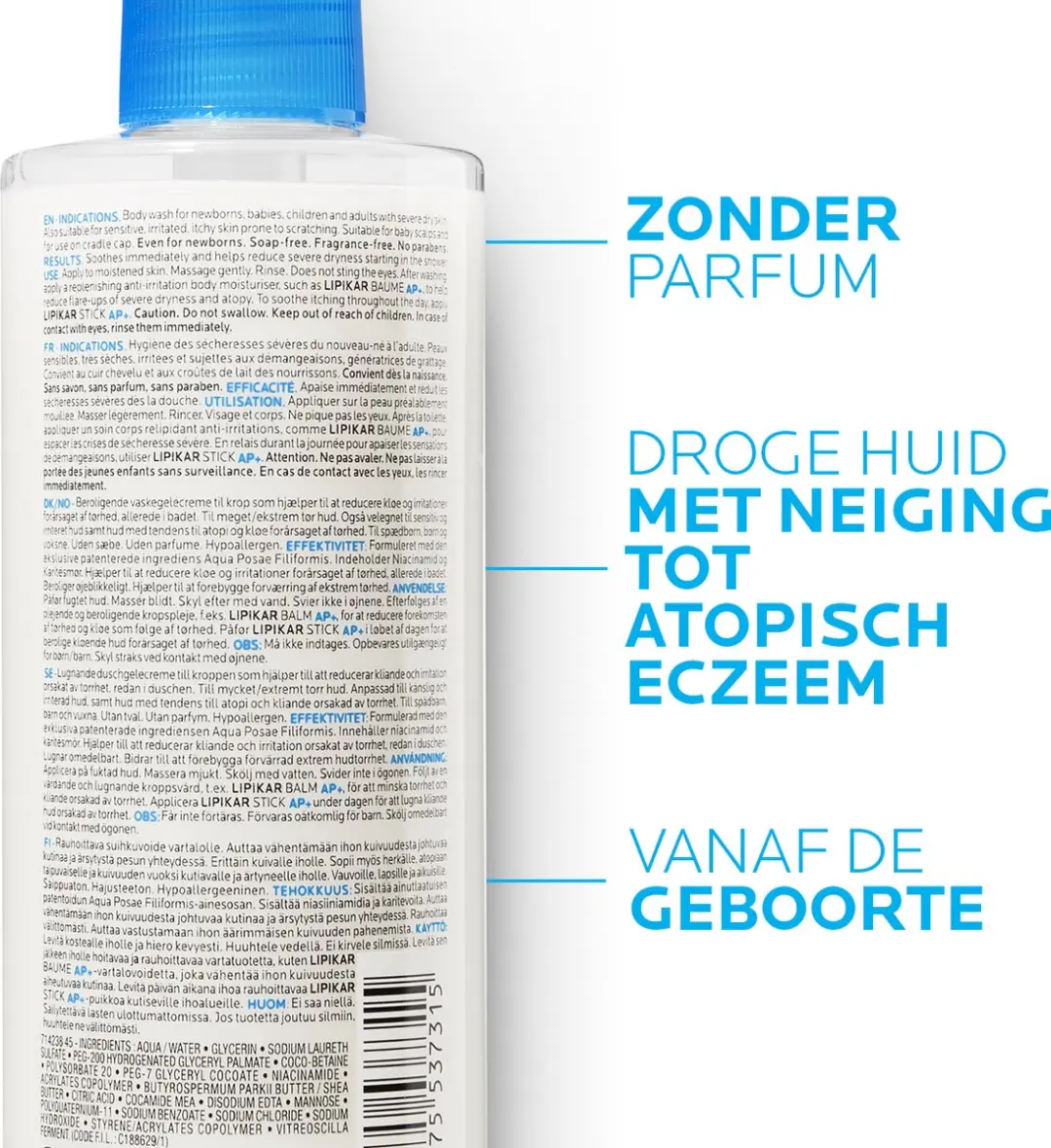 La Roche-Posay Lipikar Syndet AP+ Douchemiddel 200ml
