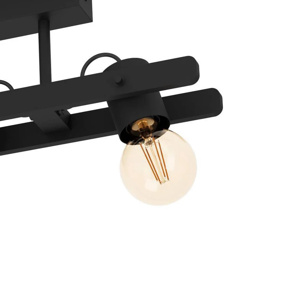 Eglo Plimsoll Plafondlamp E27 - 4 Lichtpunten - 77cm - Zwart