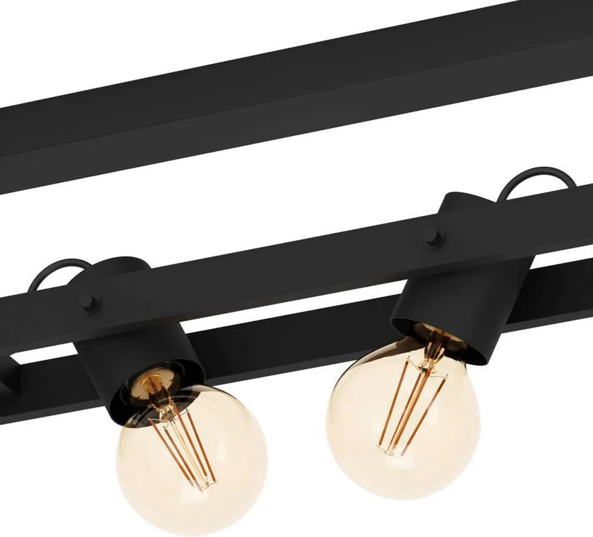 Eglo Plimsoll Plafondlamp E27 - 4 Lichtpunten - 77cm - Zwart