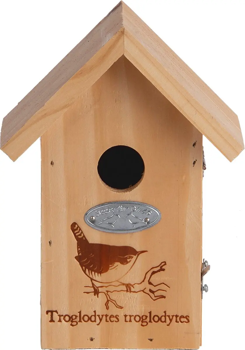 Esschert Design Nestkast Winterkoning Houtkleur - Hangend - afbeelding 6 van 6