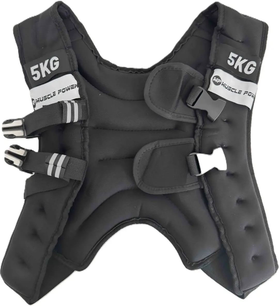 Muscle Power Gewichtsvest 5 kg - Zwart