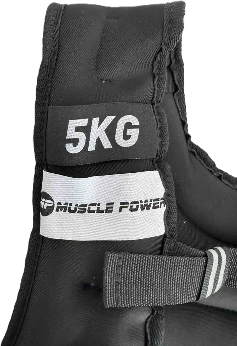 Muscle Power Gewichtsvest 5 kg - Zwart