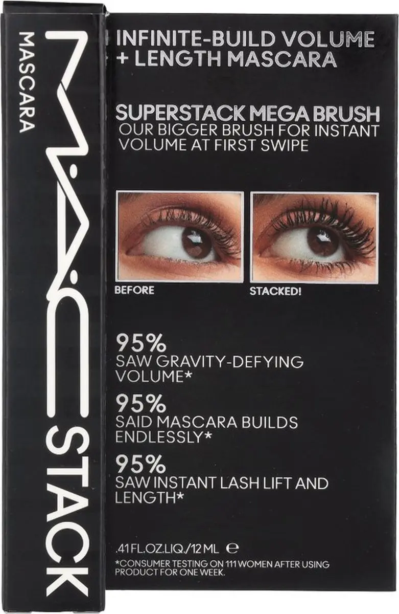 MAC Stack Mascara Mega Brush - Zwart