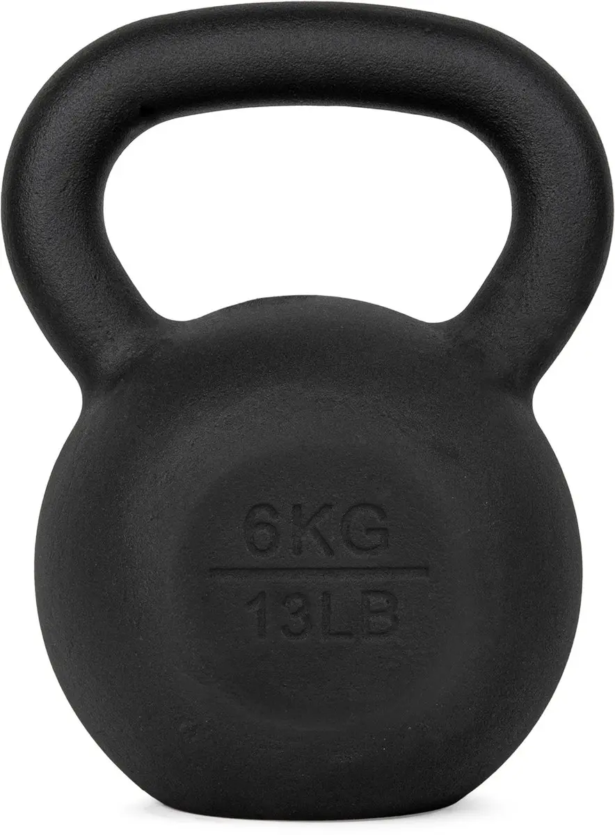 Virtufit Kettlebell Pro Gietijzer 6 kg - Zwart
