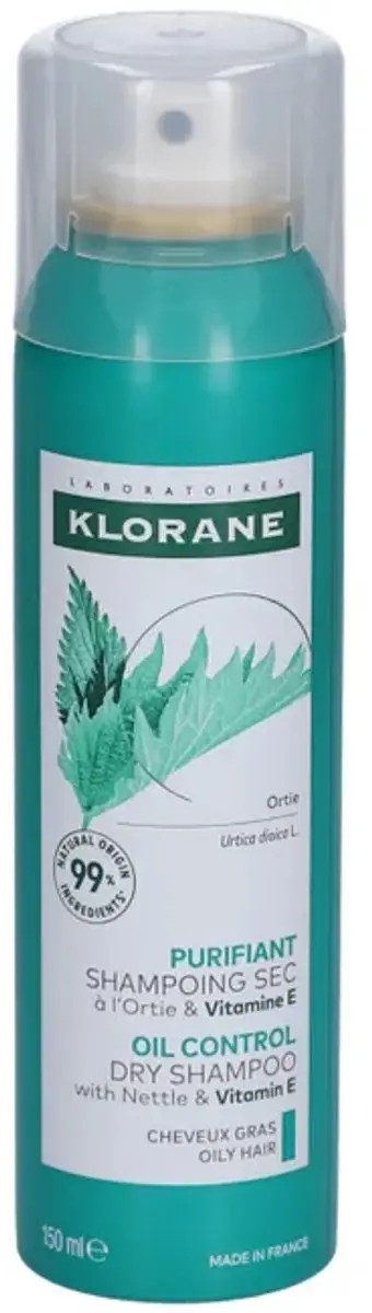 Klorane Droogshampoo Oily Hair Nettle Vitamine E 150ml