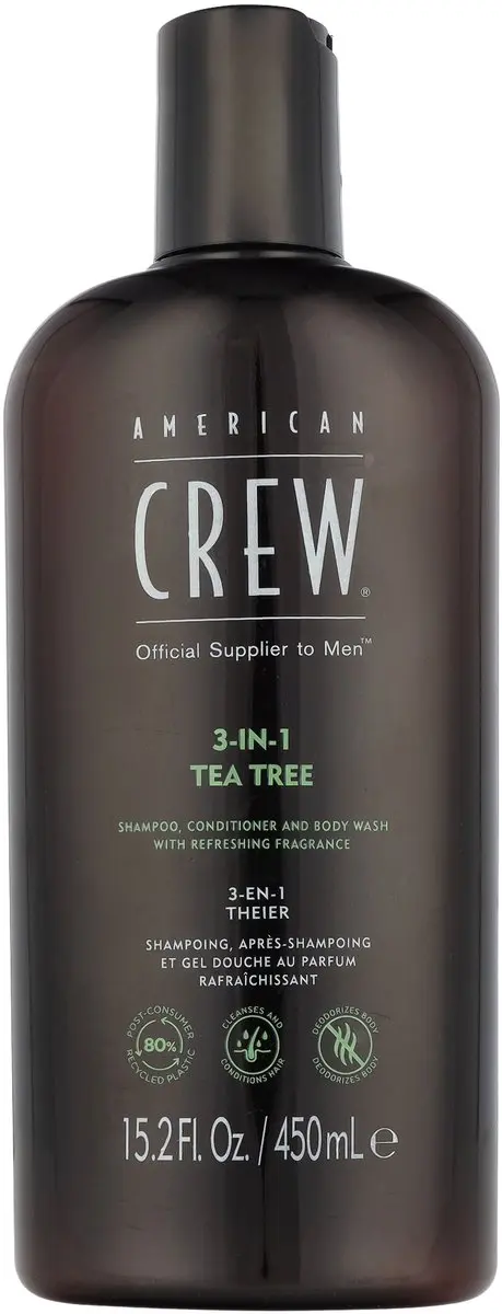 American Crew Tea Tree 3-in-1 Shampoo Conditioner Body Wash 450ml