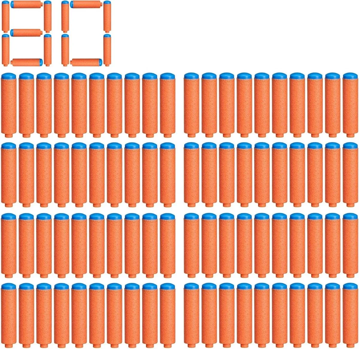 Nerf N Series N1-Darts F8638EU4 - 80 Stuks - Blauw/Oranje