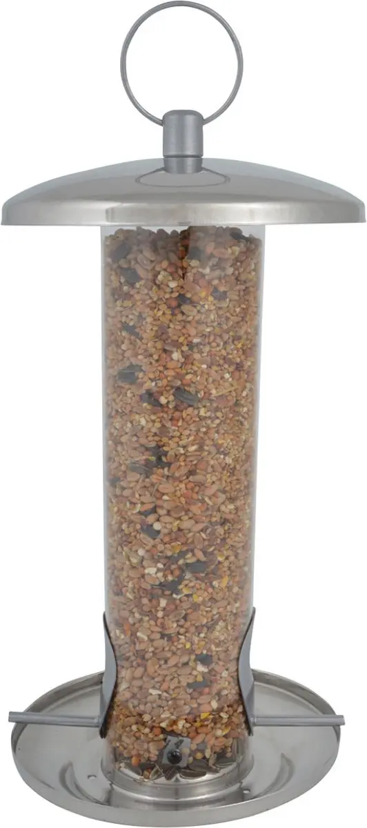 Esschert Design Vogel Voedersilo RVS 27cm - 2 Stuks