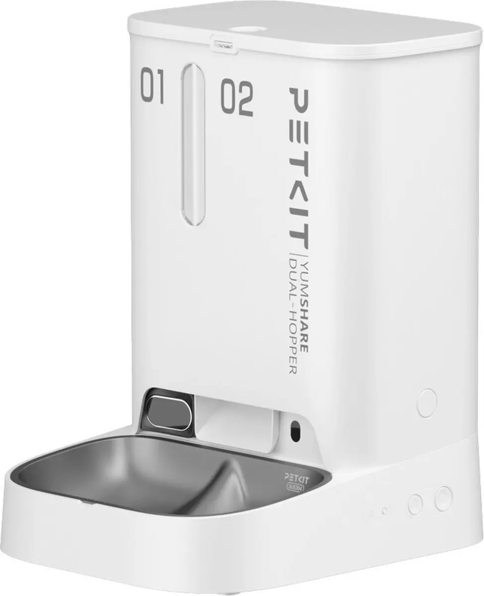 Petkit YumShare Dual-Hopper Automatische Voerbak - 2 Compartimenten 5L