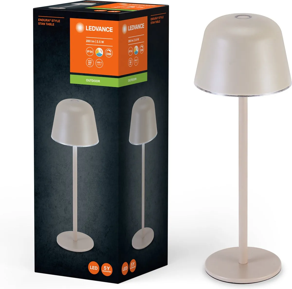 LEDVANCE Endura Style Table Buitenlantaarn 2,5W 200lm - Beige