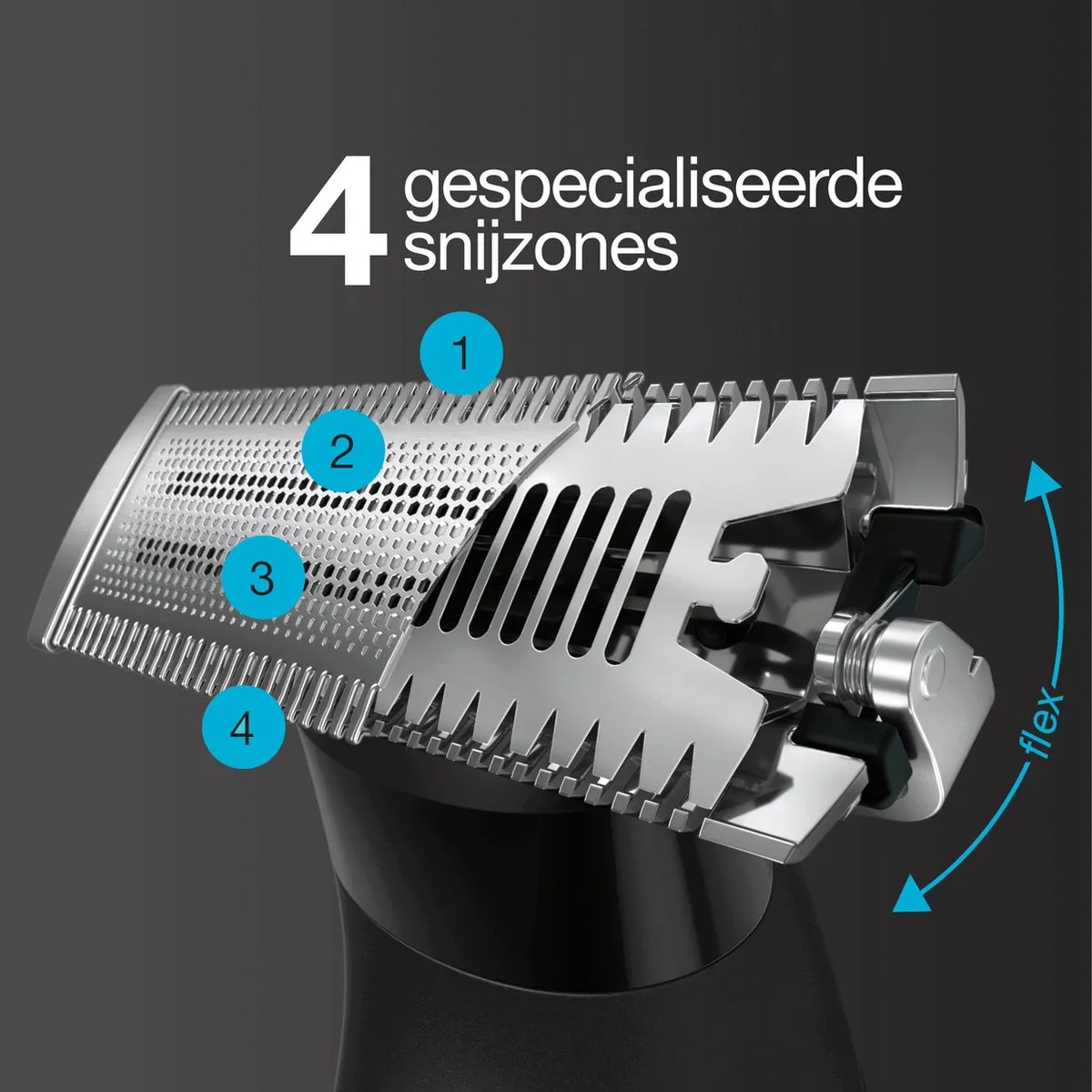 Braun Series X XT3200 Baardtrimmer - 4 Mesjes - 5 Kammen - Zwart